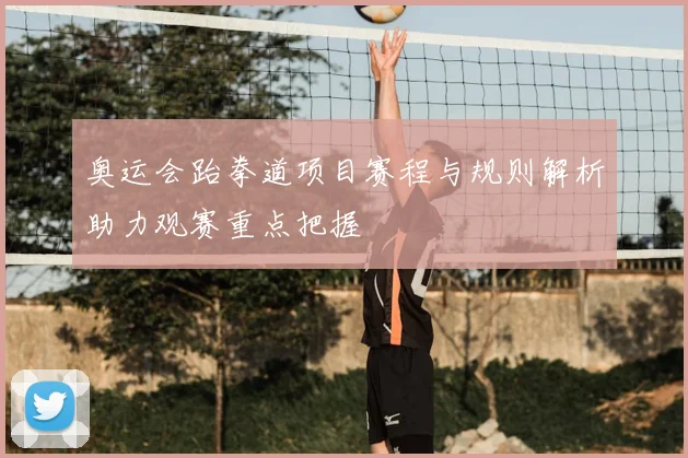 奥运会跆拳道项目赛程与规则解析助力观赛重点把握